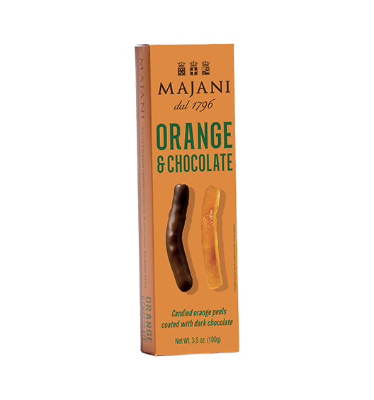 Orange mit Zartbitterschokolade